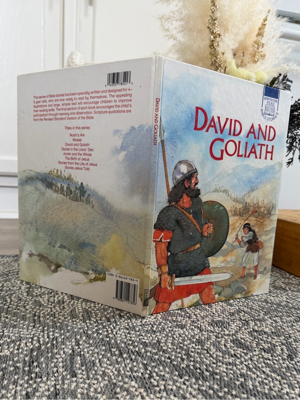 Vintage 1992 Bible Stories David And Goliath Hardcover Illustrated Picture Book
